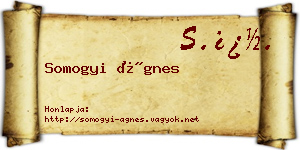 Somogyi Ágnes névjegykártya